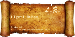 Ligeti Ruben névjegykártya